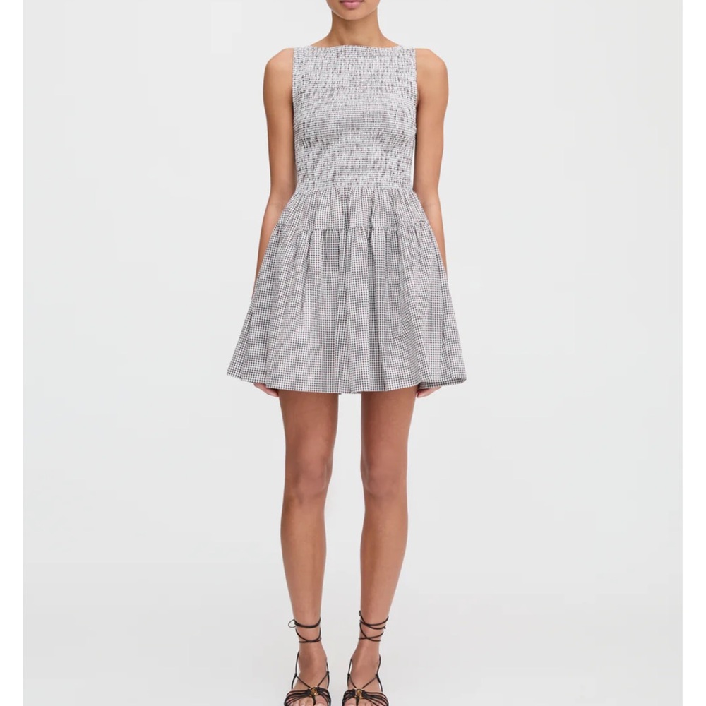 Hill House Brown and White Mini Dress